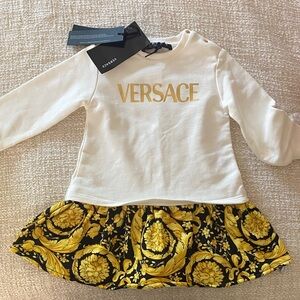 Versace Ivory and Gold Baby Dress